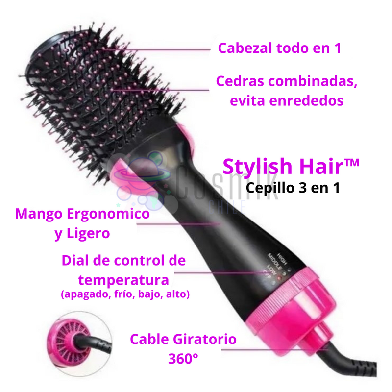 Stylish Hair™ Cepillo 3 en 1